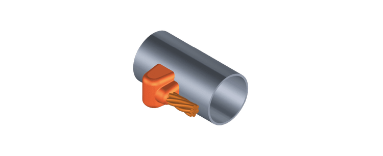 Molde CS18HI / CS18HD - Cable Terminal Horizontal a Tubo Horizontal Paralelo
