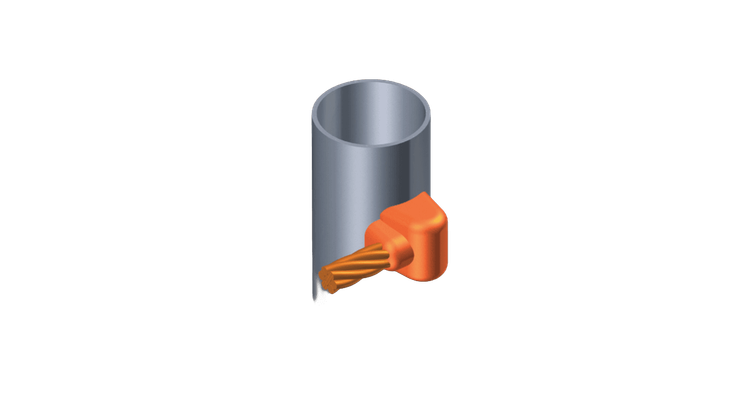 Molde CS18PI / CS18PD - Cable Terminal Horizontal a Tubo Vertical
