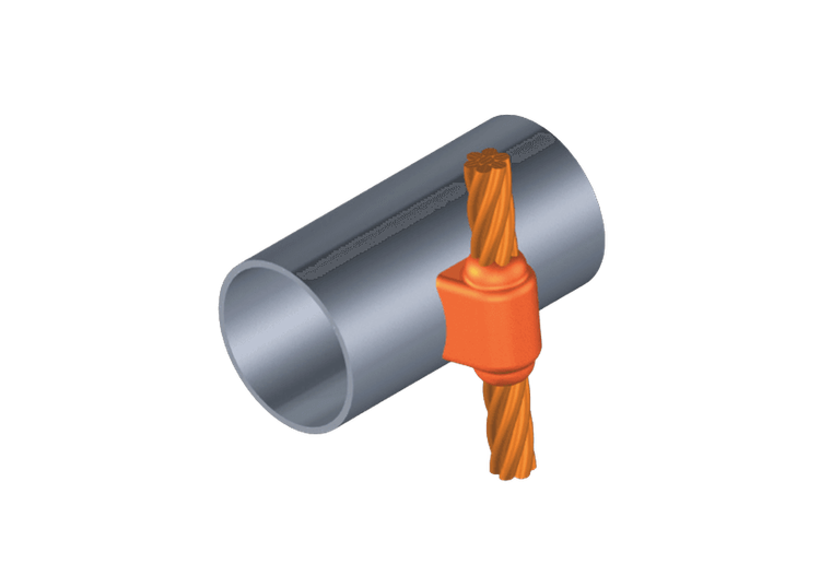 Molde CS4H - Cable Pasante Vertical a Tubo Horizontal