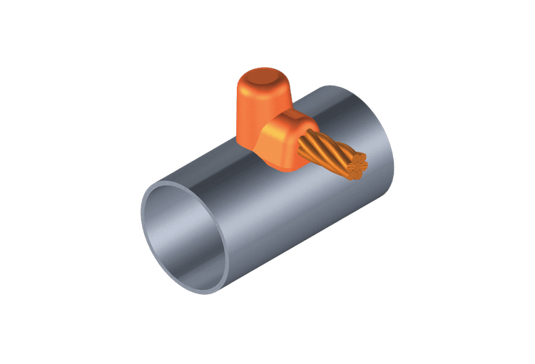 Molde CS8P - Cable Terminal Horizontal Sobre Tubo Perpendicular